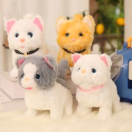 Électrique/RC Animaux mignon électronique commande vocale robot chat aboiements simulation de marche chien intelligent interactif en peluche bébé cadeau d'anniversaire 230307