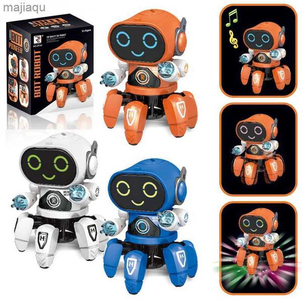 Animaux électriques / RC Dance Robot Pet Electric Pet Music Shiny Toy 6-Claw Robot Education Interactive Toy Childrens Toy Gift Digital Petl2404