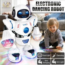 Electric/RC Dieren Dancing Robot Electric Pet Shining Musical Robot Walking Toy Educational Interactive Toys Kids 'Birthday Gifts 6-36 maanden Toys 230225