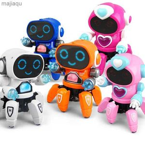 Animaux électriques / RC dansant six griffes robot de poisson électronique Pet Fun marche et musique Light Interactive Toy for Children and Boys Birthday Giftl2404