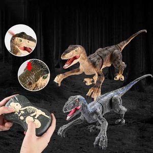 Elektrisch/RC Dieren Dinosaurusspeelgoed Aantrekkelijk Elektrisch Blij Jongens Meisjes T-Rex Lopend Diermodel Afstandsbediening Speelgoed Cadeau voor Interactief spel Q231114