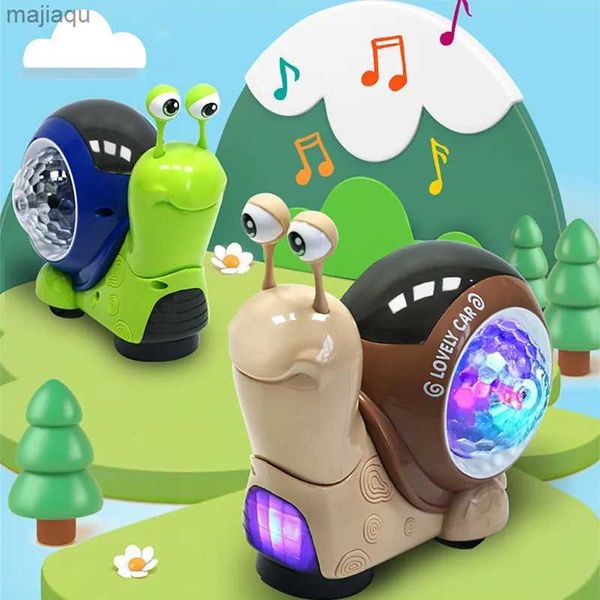 Electric/RC Animales Rawling Flash Sound asintiendo con el juguete de caracol Baby 0-3 Yers Light Projection Music Juego interactivo PETL2404