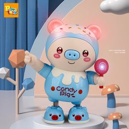 Électrique / RC Animaux Électrique Danse Pet Pig Jouets Avec Swing Light Musique Petit Mignon Cochon Animal Jouets Pour Bébé Anniversaire Cadeau De Noël En Gros 230307