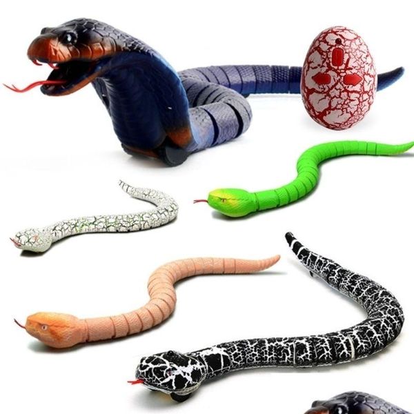 Animaux électriques / Rc Electricrc Nouveauté Rc Serpent Naja Viper Télécommande Robot Animal Jouet Avec USB Drôle Terrifiant Noël Enfants Dhgjd