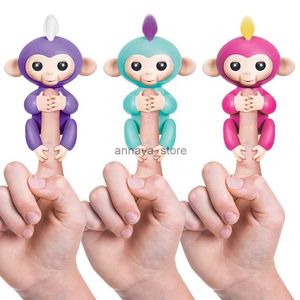 Animaux électriques/RC Doigt singe pack Doigt bébé singe Rose interactif bébé animal de compagnie jouet intelligent pointe singe intelligent électronique animal doigt singeL231212L23116