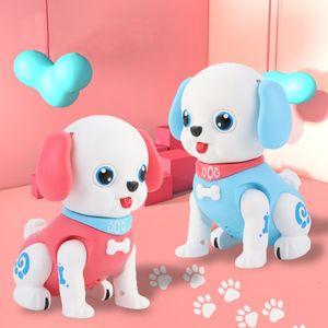 Électrique/RC Animaux Drôle de Bande Dessinée Chien Robotique Chiot Interactif Marche Chantant Lumineux Électrique Jouets Tout-petits Cadeaux D'anniversaire Mignon Chien Jouet pour Enfants 230325