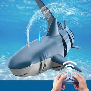 Électrique RC Animaux Drôle RC Requin Jouet Télécommande Animal Baignoire Piscine Jouets Électriques pour Enfants Garçons Enfants Cool Stuff Requins Sous-Marin 230731
