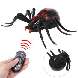 Électrique RC animaux infrarouge RC jouet télécommande réaliste fausse araignée blague délicate Jock Halloween cadeau 230224