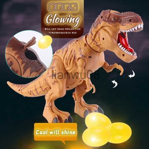Animaux électriques/RC Grands jouets de dinosaures électriques Walking Jet Dinosaur World avec voix mécanique Tyrannosaurus Rex Oeuf lumineux Enfants Bébé Cadeaux x0828 x0829