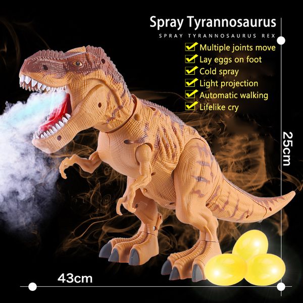 Animaux électriques / RC Grands jouets de dinosaures électriques Walking Jet Dinosaur World avec voix mécanique Tyrannosaurus Rex Oeuf lumineux Enfants Cadeaux de bébé 230724