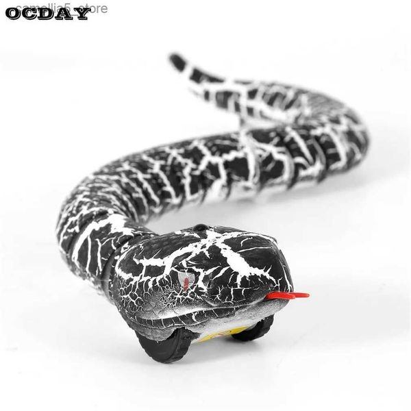 Animales eléctricos / RC OCDAY RC Control remoto Serpiente y huevo Cascabel Animal Truco Aterrador Travesuras Juguetes para niños Regalo divertido de la novedad Nuevo Caliente Q231114