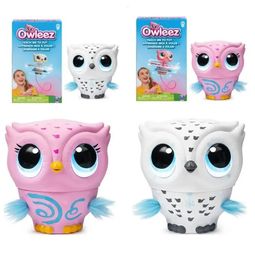 Elektrische RC -dieren Owleez Flying Baby Owl Interactief speelgoed met lichten en versterker Sounds Electronic Pet Induction Flight for Kids Girls Gifts