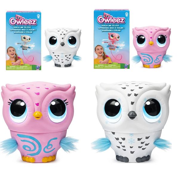 Animaux RC électriques Owleez Flying Baby Owl Jouets interactifs avec lumières et sons d'ampli Vol à induction électronique pour animaux de compagnie pour enfants Filles Cadeaux 231124