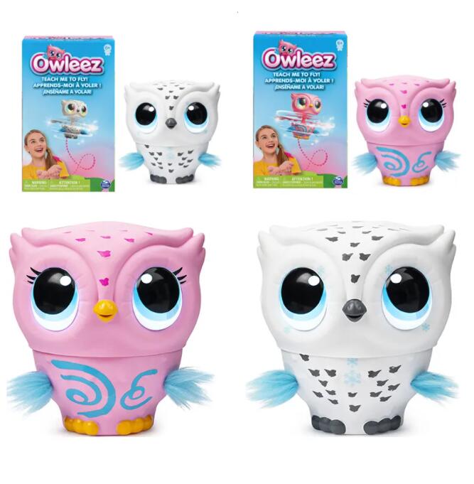 Electric RC Animals Owleez Flying Baby Owl Interactive Toys with Lights and Amp Sounds Electronic Pet Induction Flight for Kids Girls Gifts