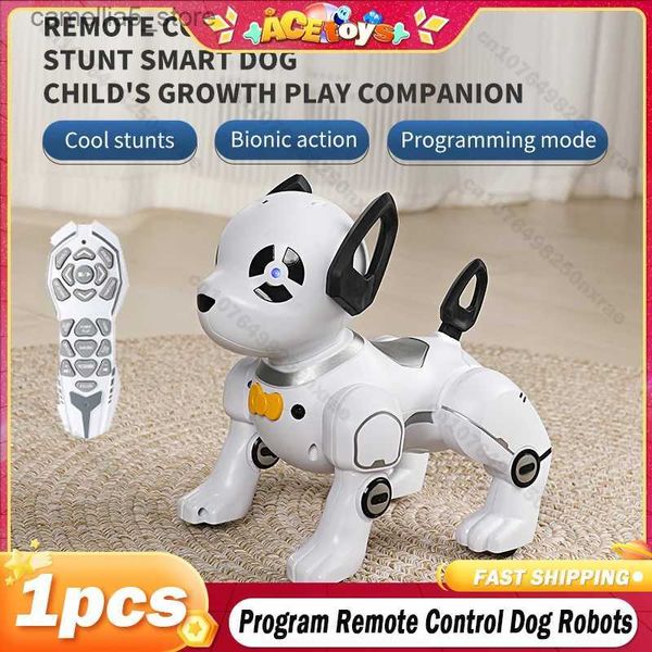 Animaux électriques / RC Programmation Télécommande Chien Robots Jouets Enfants Filles Musique Danse Robotique Enfants Simulation RC Animaux Garçons Puzzle Smart Pet Q231114