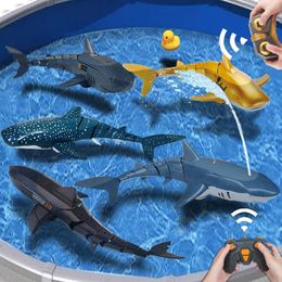 Électrique RC Animaux Rc Animal Robot Simulation Requin Électrique Prank Jouet pour Enfants Garçon Enfants Piscine Eau Natation Sous-Marin Bateau Télécommande Poisson 230503