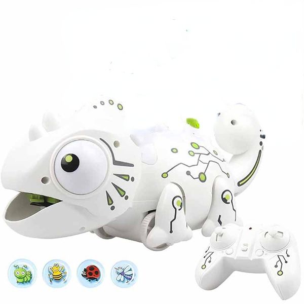 Électrique RC Animaux RC Chameleon 2 4GHz Robotique Intelligent Dinobot Jouet Télécommande Caméléons Dinosaure Jouets rc Enfants Enfants Cadeaux 230808