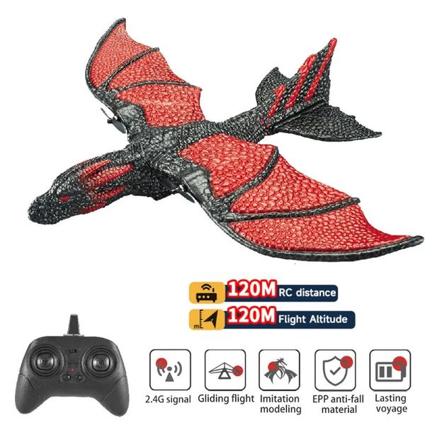 Animaux RC électriques Avion RC XC60 2 4G Modèle d'avion ptérodactyle volant Télécommande Planeur EPP Mousse Enfants Cadeaux VS SU35 Jouets pour enfants 231117