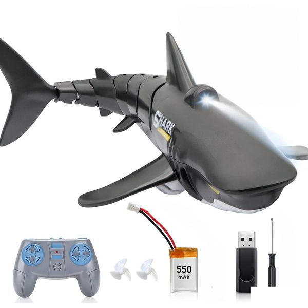 Électrique / Rc Animaux Rc Télécommande Animaux Jouets Haute Simation Requin Pour Piscine Salle De Bains Bateau Drop Delivery Cadeaux Électrique Dh6Fu