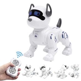 Animaux électriques / RC RC Robot Electronic Dog Robot Dog Satnt Walking Dancing Toy Intelligent Touch Control Pet Electric Pet For Childrens Toys T240422