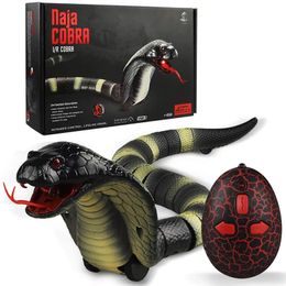 Électrique RC Animaux RC Serpent Jouets Réalistes Récepteur Infrarouge Électrique Simulé Animal Cobra Viper Jouet Blague Trick Méfait Pour Enfants Halloween 231207