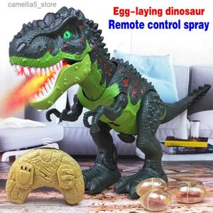 Animaux électriques / RC Télécommande Enfants Marcher Sons Dinosaure Modèle Jouets Grande Taille Électrique Marcher Animaux Jouet avec Musique Lumière Spray Cadeaux Pour Garçon Q231114