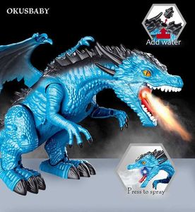 Animaux électriques/RC Télécommande Mobile Dinosaure RC Spray Fly Dragon avec projection de lumière et son Modèle animal de simulation Jouet pour enfants Q231114