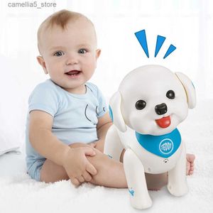 Eléctrico / RC Animales Control remoto Robot Perro Modelo Juguetes K19 Animal electrónico Mascotas Voz RC Música Canción Kid Juguetes para niños Regalo de cumpleaños de Navidad Q231114