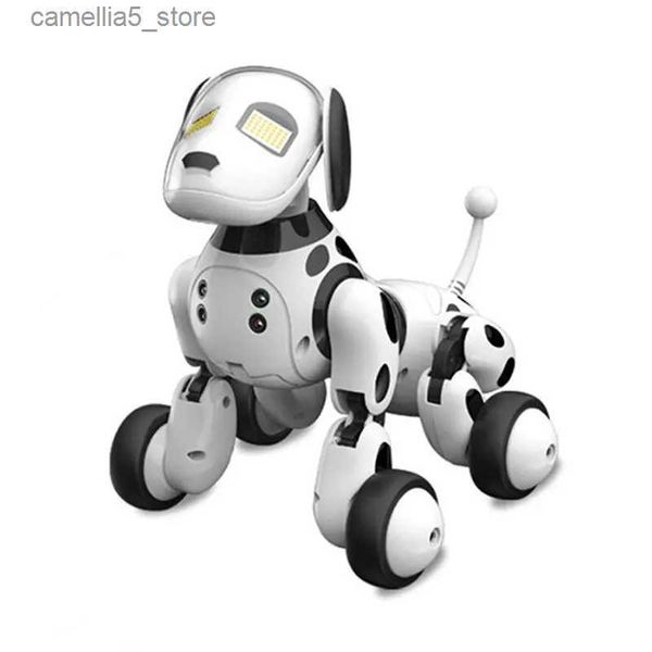 Eléctrico / RC Animales Robot Dog Chip Smart Pet Intelligence Toy RC 2.4G Mascotas electrónicas inalámbricas Perro Hablando Control remoto Animales Regalo para cumpleaños Q231114