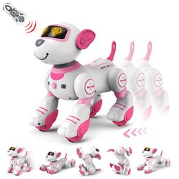 Eléctrico / RC Animales Robot Perro Truco Caminar Bailar Mascota eléctrica Perro Control remoto Magia Mascota Perro Juguete Control remoto táctil inteligente 230512