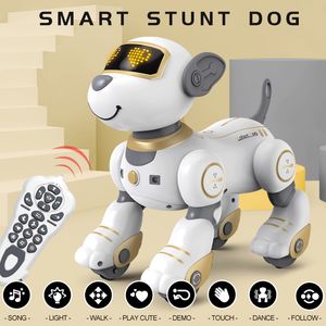 Électrique/RC Animaux Smart Electronic Animal Pets RC Robot Chien Voix Télécommande Jouets Drôle Chant Danse Robot Chiot Cadeau D'anniversaire Pour Enfants 230808