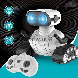 Animaux électriques / RC Robot intelligent rechargeable RC Ebo Robot Jouets pour enfants Télécommande Jouet interactif avec musique Danse LED Yeux Enfants Cadeau x0828