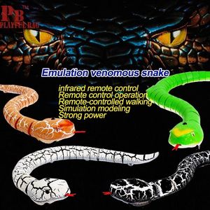 Électrique/RC animaux serpent délicat haute simulation de télécommande infrarouge modèle animal parodie puzzle jouets 230724