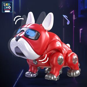 Électrique/RC Animaux UKBOO Dance Music Bulldog Robot Chien Interactif Intelligent avec Jouets Légers pour Enfants Enfants Éducation Préscolaire Bébé Jouet Garçons Fille 230512