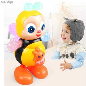 Animaux électriques / RC Toy Toy Carton Abeille jouet électrique avec du son et du flash adapté aux filles Boys Enfants Electronic Pets Music Toy Gifts Singing and Dancingl2404