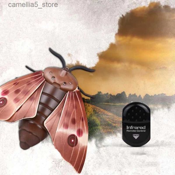 Animaux électriques/RC Télécommande sans fil Animal Moth Télécommande infrarouge Simulation Papillon Jouet créatif Animal de compagnie Jouet pour enfants Cadeau Q231114