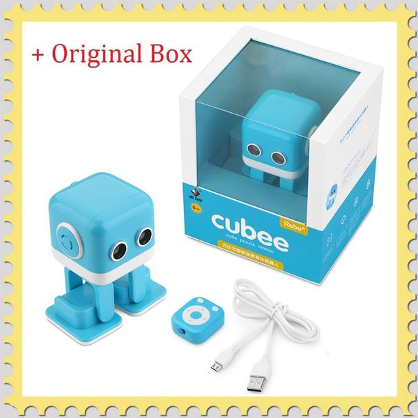 Électrique/RC Animaux WL Toys Cubee Mini RC Robot Intelligent Garçon Haut-Parleur Bluetooth Intelligent Danse Musicale Programmation Machine Contrôle Gestuel LED Visage 230512