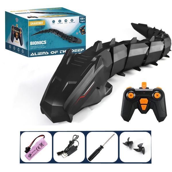 Barcos eléctricos RC 2.4 G RC Barco Control remoto Serpiente Python Juegos acuáticos Juguetes Barco Parodia Juguete para piscinas Lagos Niños Regalos 6 230607