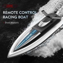 Electric RC Boats 2 4G LSRC B8 RC High Speed ​​Racing Boat Waterproof oplaadbaar model Elektrische radio afstandsbediening Speedbootcadeaus speelgoed voor jongens 230503