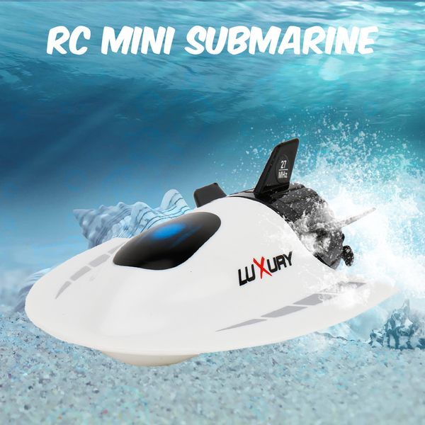 Elektrische/RC Boten 2.4G Mini RC Submarine Speelgoed 3314 Waterdichte Radio Speedboot Model Draagbare Afstandsbediening Simulatie boot Geschenken Speelgoed Voor jongen 230601