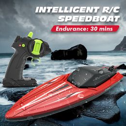 Barcos eléctricos / RC 2.4G TY2 Barco RC a prueba de agua Motor dual Carreras de alta velocidad Modelo de lancha rápida Control de radio eléctrico Barco al aire libre Regalos Juguetes para niños 230724