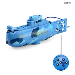 Elektrische/RC Boten EBOYU Creëren Speelgoed 3311 RC Submarine 6CH Speed Radio Afstandsbediening Submarine Elektrische Mini RC Boot Kinderen Kinderen Geschenk Speelgoed 230713