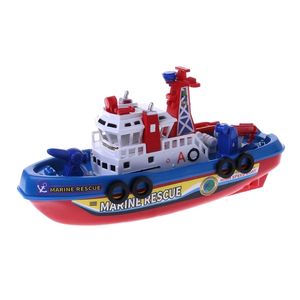 Électrique/RC Bateaux Vitesse Rapide Musique Lumière Électrique Marine Sauvetage Lutte Contre L'incendie Bateau Jouet pour Enfants 230724