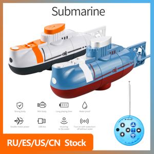 Barcos eléctricos RC Mini submarino RC 0 1m s Velocidad Barco de control remoto Juguete de buceo a prueba de agua Modelo de simulación Regalo para niños Niños Niñas Año 230323