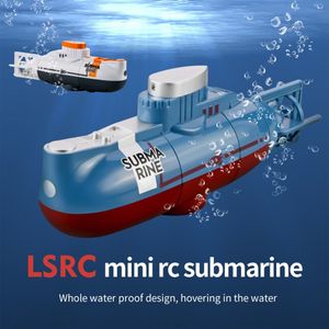 Elektrische/RC Boten Mini RC Submarine 6 Kanaals Afstandsbediening Boot Schip Waterdicht Duiken Speelgoed Simulatie Model Cadeau voor Kinderen 230714