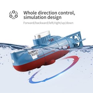 Elektrische/RC Boten Mini RC Submarine 6 Kanaals Afstandsbediening Boot Schip Waterdicht Duiken Speelgoed Simulatie Model Cadeau voor Kinderen 230724