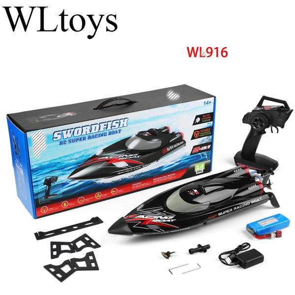 Bateaux RC électriques Parkten RC Boat Wltoys 2 4G 55KM H Moteur Brushless Haute Vitesse Télécommande Racing Water Speedboat Modèle Jouets pour Enfants Adultes 230801