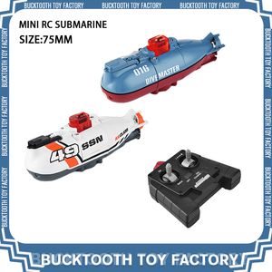 Elektrische/RC Boten Rc Mini Onderzeeër Elektrische Subminiatuur Opladen Onderzeeër Aquarium Ornament Kinderen Water Speelgoed Gift Super Lange Levensduur Batterij 230724