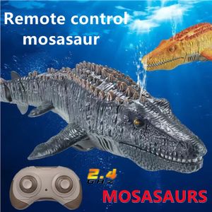 Barcos eléctricos / RC RC Squirt Mosasaurus Juguete Control remoto Animales Robots Bañera Piscina Piscina Juguetes eléctricos para niños Niños Niños Cool Stuff Submarine 230705