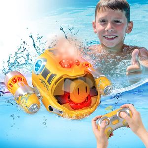 Elektrische/RC Boten RC Onderzeeër Zwembad Water Spel Speelgoed voor Kinderen Radiogestuurde Boot Verjaardag Kerstcadeaus voor Kinderen Bad Juguetes 230629